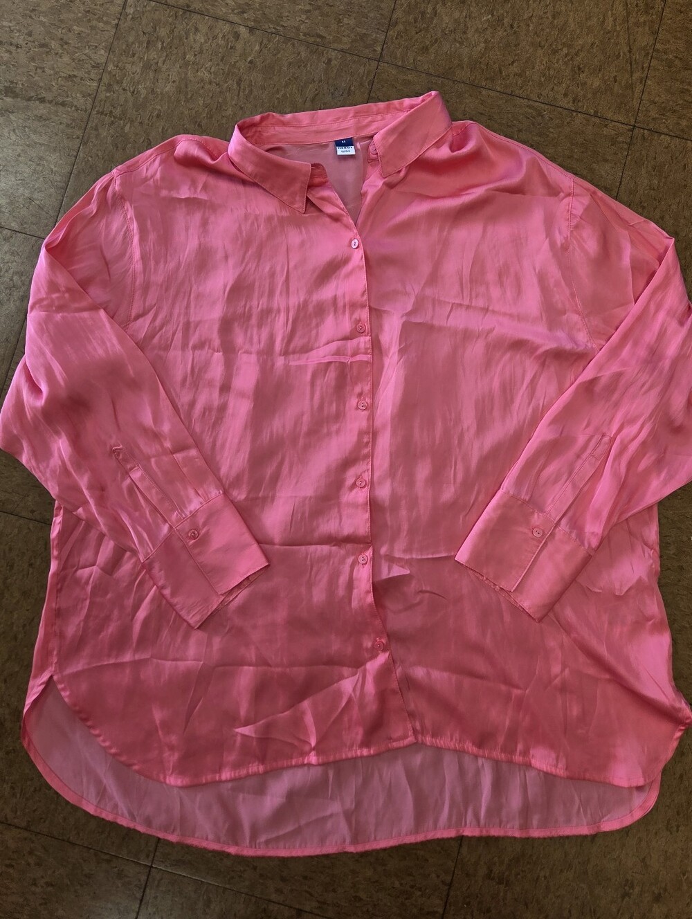 Old Navy Bright Pink Button-Down Shirt